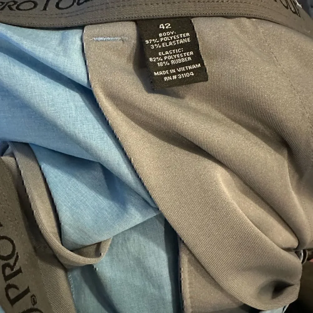 Pro Tour Mens Size 42 Light Blue Golf Shorts